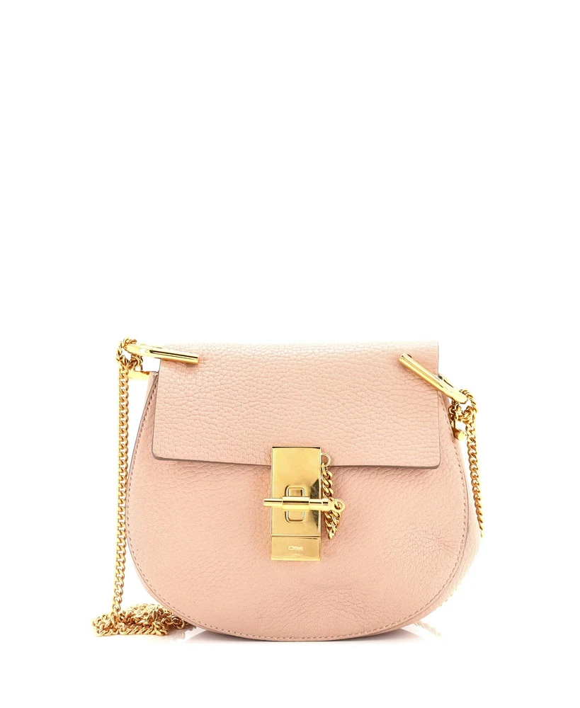 Pre-Owned Chloe Mini Drew Crossbody Bag Leather
