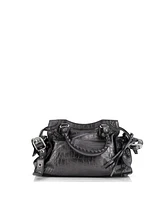 Pre-Owned Balenciaga Small Neo Cagole City Bag Embossed with Crystals