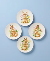 Lenox Wicker Creek Bunny Accent Plates, Set of 4