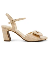 Anne Klein Women's Rosy Bow Block Heel Dress Sandals