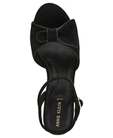 Anne Klein Women's Rosy Bow Block Heel Dress Sandals
