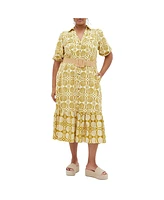 City Chic Plus Anna Seashell Dress