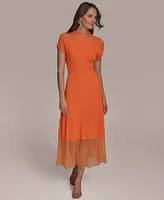 Donna Karan New York Women's Mock-Neck A-Line Dress