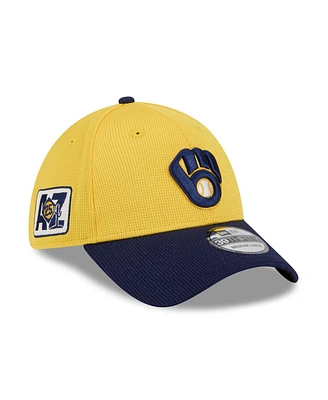 New Era Men's Yellow Milwaukee Brewers 2025 Spring Training 39THIRTY Flex Hat