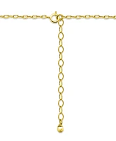Giani Bernini Cubic Zirconia Pear Bezel Pendant Necklace, 16" + 2" extender, Exclusively at Macy's