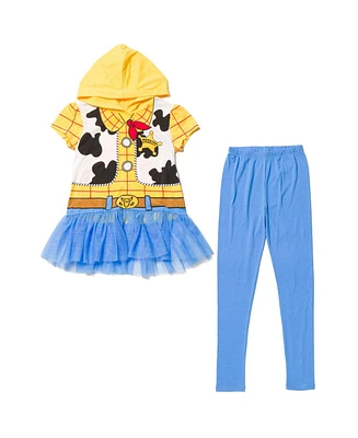 Disney Winnie the Pooh Minnie Mouse Mickey Mouse Pixar Toy Story Winnie the Pooh Tunic Peplum T-Shirt and Leggings