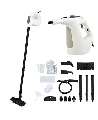 Handheld MultiPurpose Steam Cleaner with 17 Pieces, 350ml Large Capacity Steam Mop Continuous Fill water, Portable Chemical-Free Steamer for Home Use