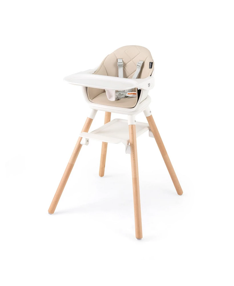 6 1 Convertible Highchair with Safety Harness and Removable Tray