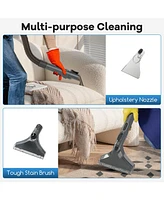 600W Upholstery Cleaner Machine with 15Kpa Powerful Suction and Versatile Attachments-Gray