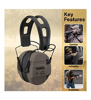 Walker's Recon Low Profile Flat Dark Earth Digital Electronic Muff Bundle