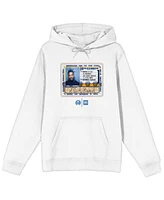 Rock The Bells Men's Odb Id Card Long Sleeve White Hooded Sweatshirt-xxl