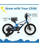 Kids Bike Adjustable with Shock Absorber and Bell Comfortable Safe Ride for Young Cyclists