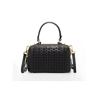 Susu The Kayla Woven Leather Bag Black