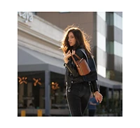 Susu The Harper Amber Brown Leather Bucket Bag