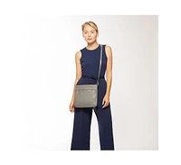 Susu Gray Leather Crossbody Bag