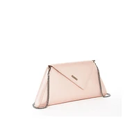 Susu Rose Gold Metallic Leather Clutch Bag Unique Evening Purse Women's Handbag