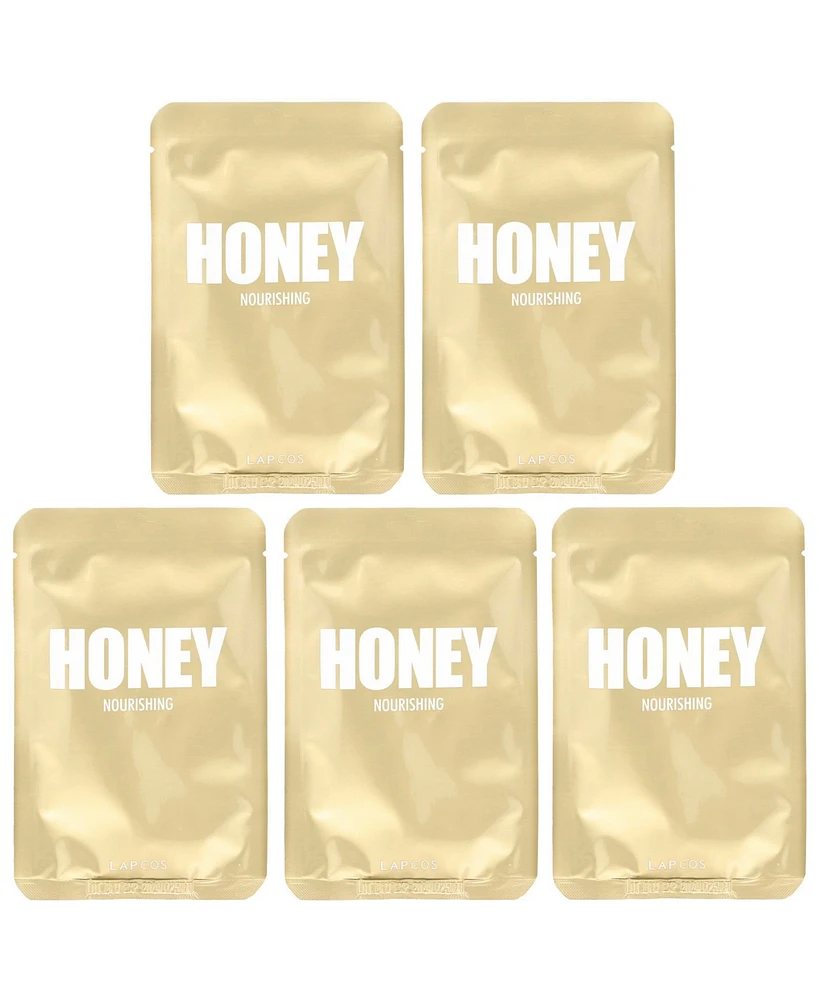 Lapcos Honey Beauty Sheet Mask Set Nourishing 5 Sheets