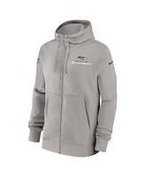 Nike Men's Gray Seattle Seahawks 2023/24 Sideline Club Full-Zip Hoodie