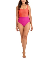 Tommy Bahama Women's Colorblocked One-Piece Swimsuit