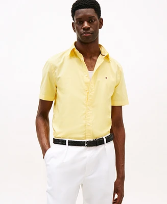 Tommy Hilfiger Men's Short Sleeve Flex Poplin Regular Fit Shirt