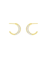 And Now This Clear Crystal Push Back C-Hoop Earrings