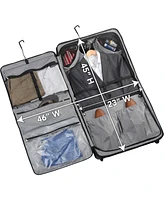 WallyBags 45" Premium Rolling Garment Bag with Multiple Pockets