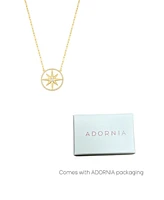 Adornia Gold Adjustable Crystal Pave Starburst Necklace