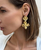 Adornia Gold Flower Drop Earrings