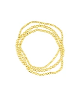 Adornia Gold Stretch Ball Bracelet Set