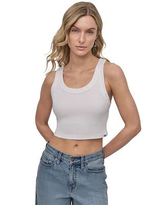 Dkny Jeans Women's Ribbed Cropped Tank Top