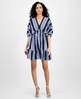 Taylor Women's V-Neck Dolman-Sleeve Smocked Dress