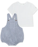 Huggies Baby Cotton T-Shirt & Striped Romper, 2 Piece Set