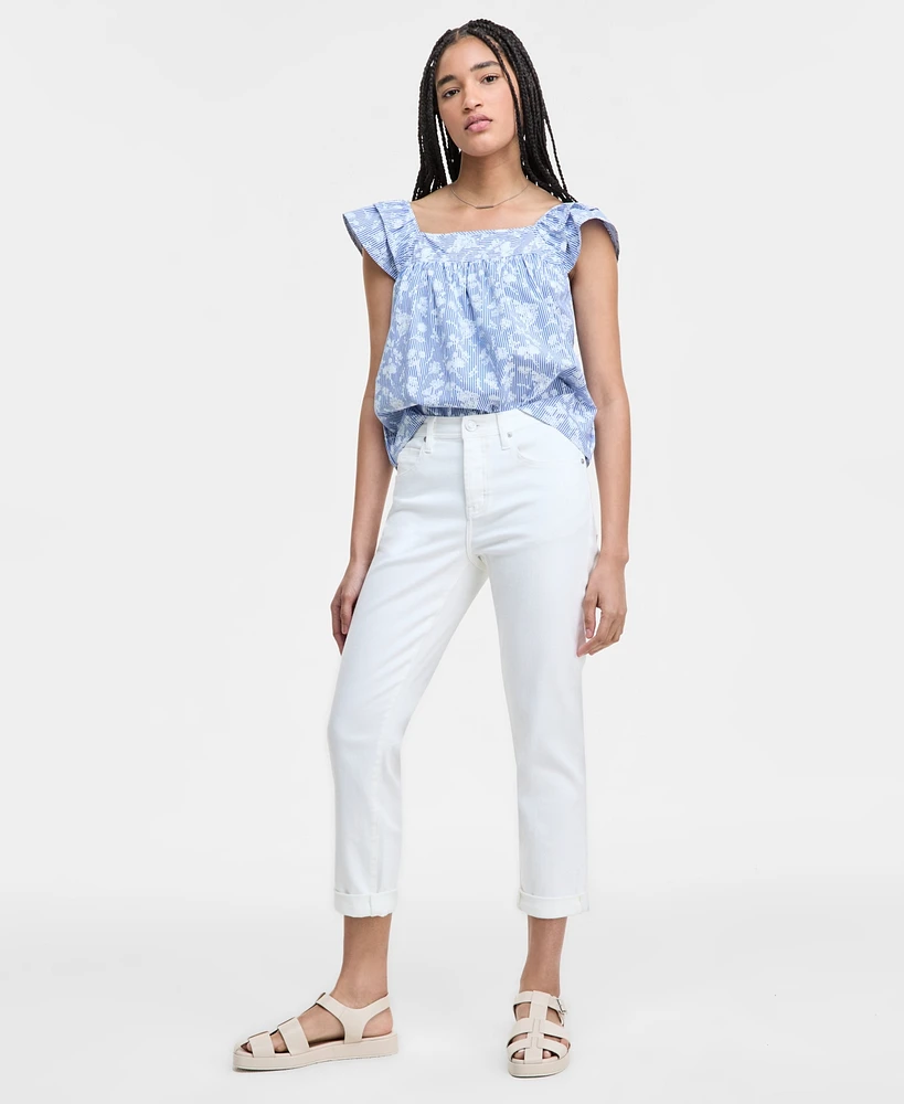 Liverpool Los Angeles Women's Rolled-Cuff Keeper Boyfriend Cropped Jeans