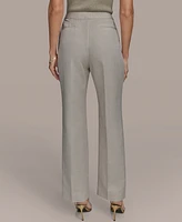 Donna Karan New York Women's Linen-Blend Straight-Leg Pants