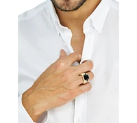 Effy Men's Onyx (12mm) & Diamond (7/8 ct. t.w.) Ring in 14k Gold
