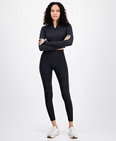 Id Ideology Women's Half-Zip Crop Long-Sleeve Top, Exclusively at Macy's
