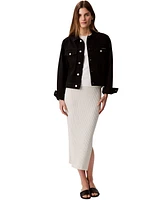 Calvin Klein Jeans Women's Rib-Knit Midi Skirt