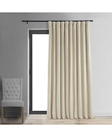 Half Price Drapes Neutral Ground Signature Extra Wide Velvet Blackout Curtain