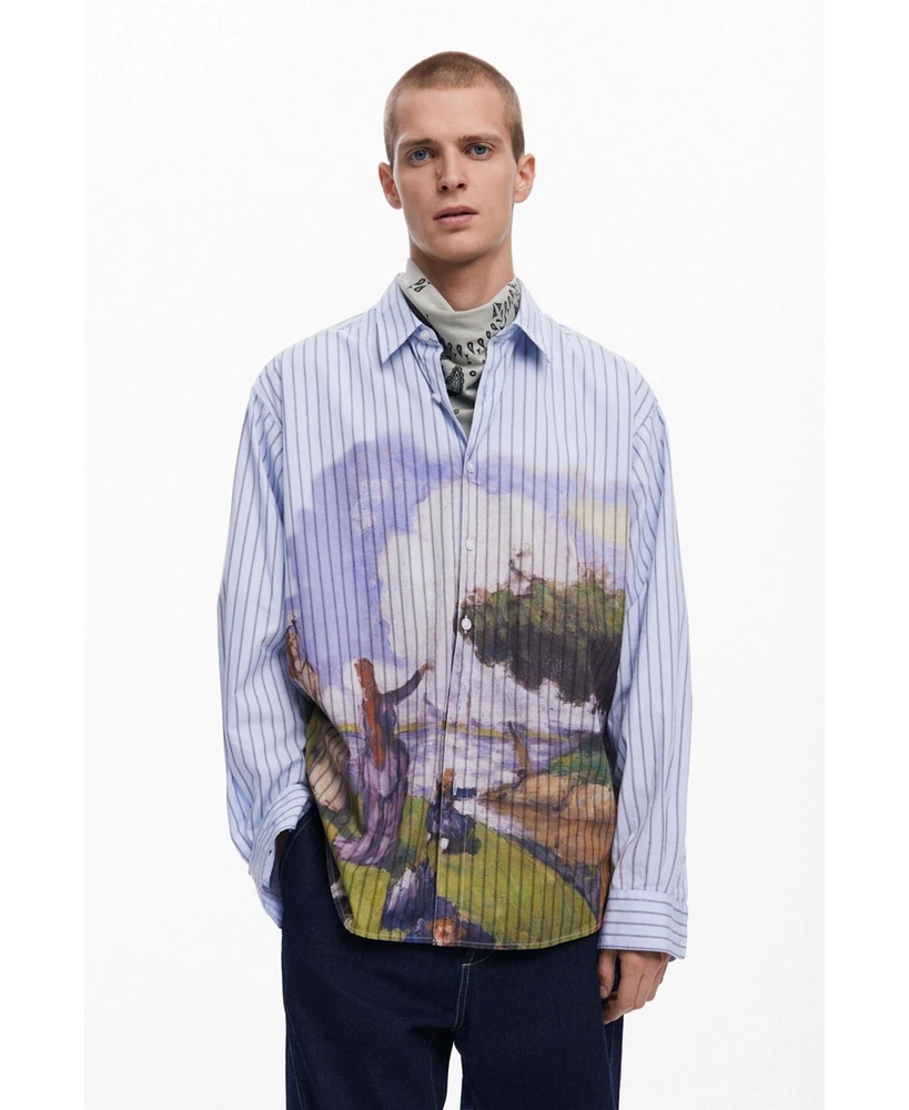 Desigual Men's Landscape print shirt