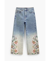 Desigual Women's Floral Culotte Jeans
