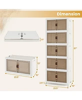 Stackable Storage Bins with 2 Lockable Wheels Versatile and Secure Organizers for Home or Office