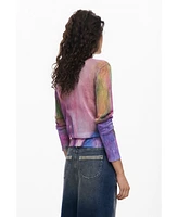 Desigual Women's Watercolor fine sweater