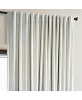 Half Price Drapes Misty White Extra Wide Signature Plush Velvet Hotel Blackout Curtain