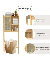 Unho Freestanding Bathroom Organizer: Over The Toilet Space-saver Storage Shelf Cabinet