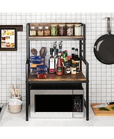 3-Tier Microwave Stand with 2 Open Shelves Practical and Stylish Storage for Kitchen Organization