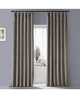 Half Price Drapes Library Taupe Signature Plush Velvet Hotel Blackout Curtain