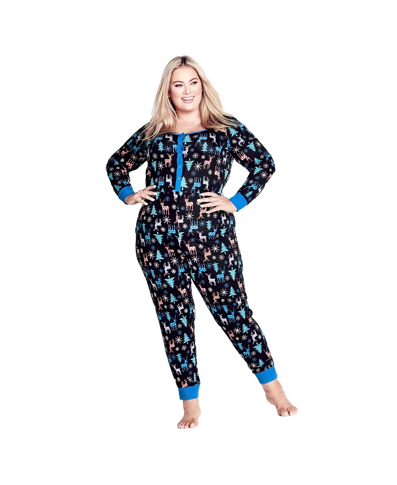 Avenue Plus Festive Print Onesie