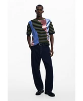 Desigual Men's Asymmetric striped T-shirt