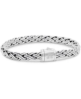 Sterling Silver Paddy Oval 7mm Chain Bracelet, Large 8.0 in