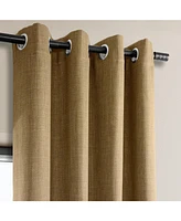 Half Price Drapes Butterscotch Grommet Textured Faux Linen Room Darkening Curtain